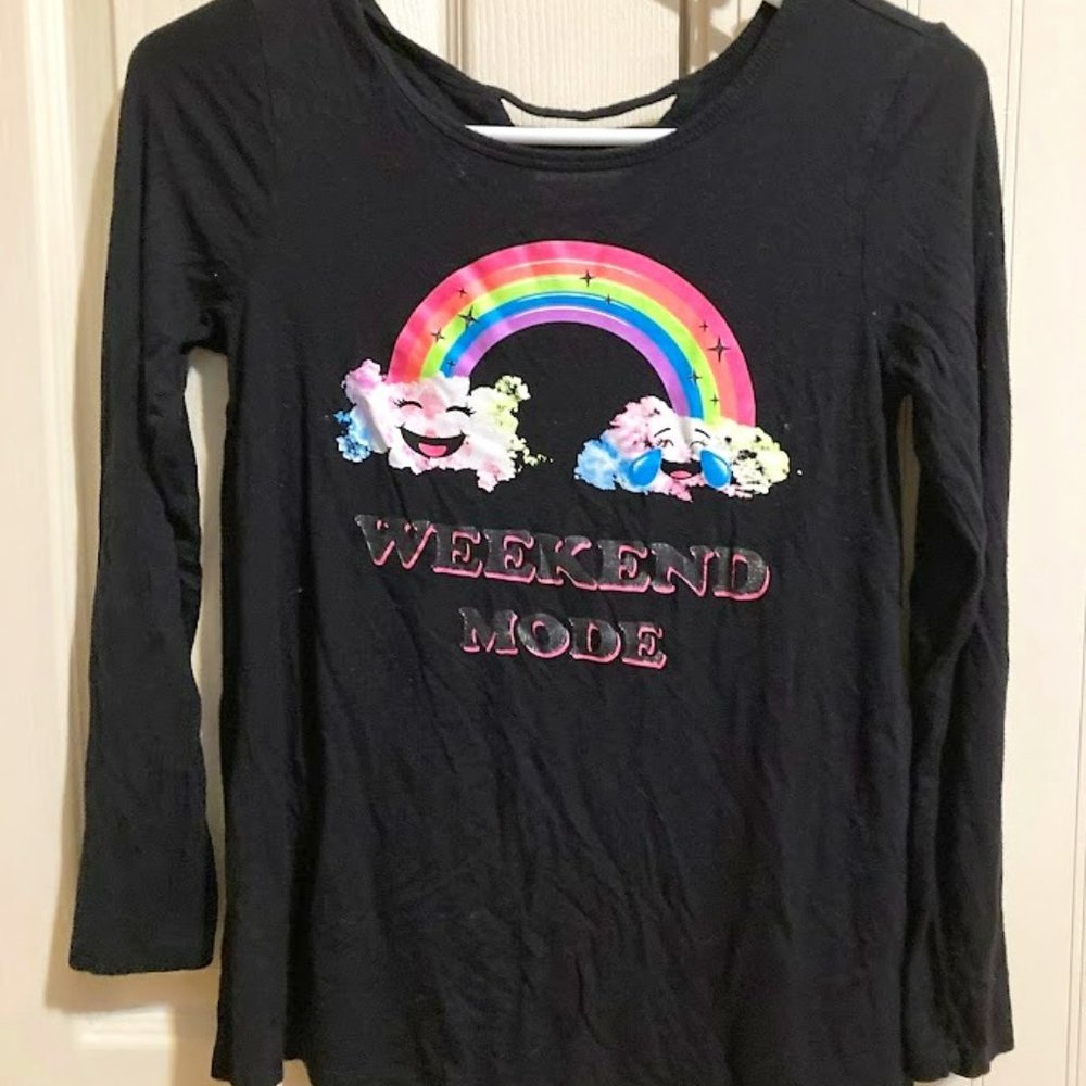 Justice Black Design Long Sleeve